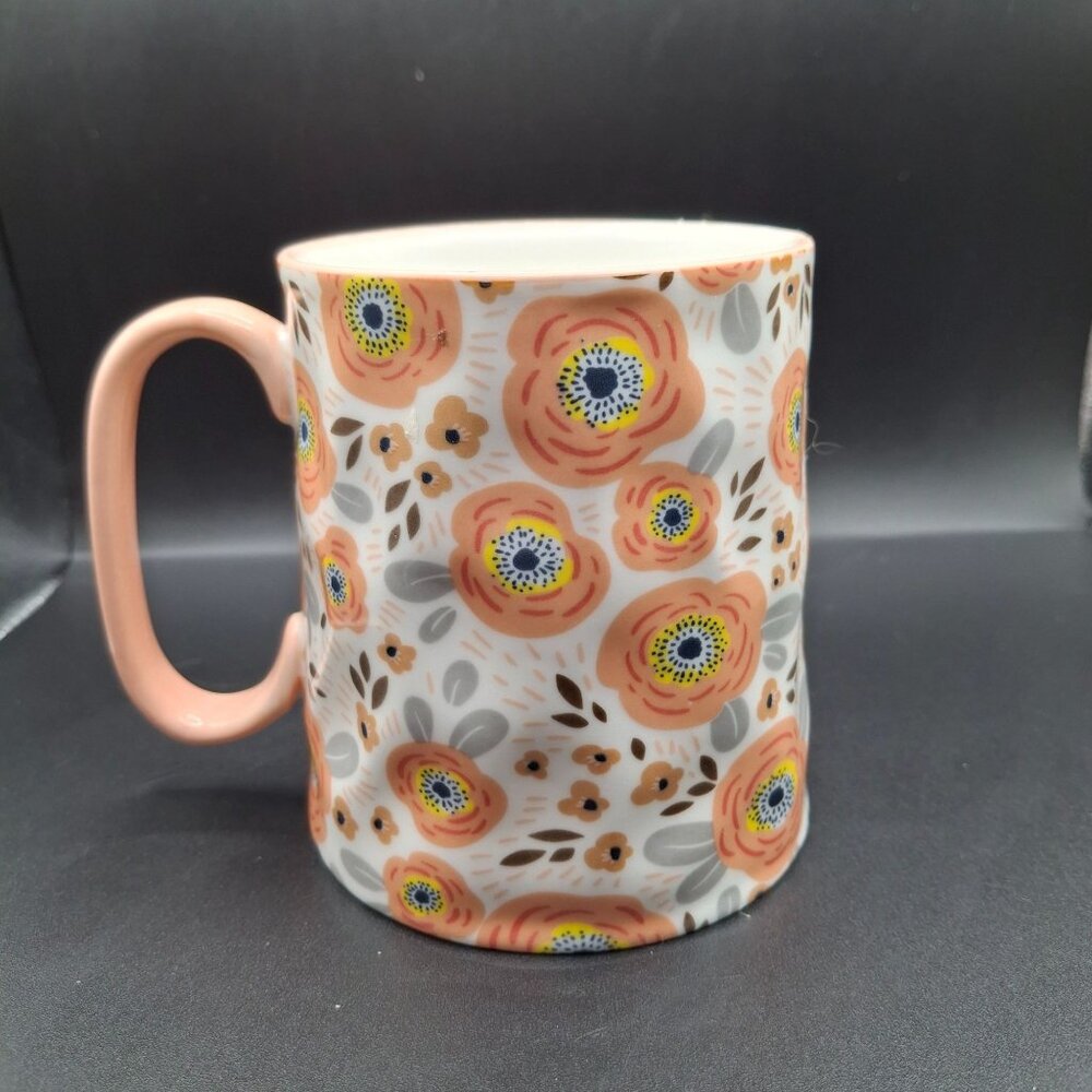 Floral Ceramic Mug By Bella Dimpled Floral Collection 10 Strawberry Street - Picture 1 of 6